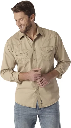 Vista 11 de Wrangler Camiseta de manga larga con dos bolsillos retro para hombre descontinuada Negro