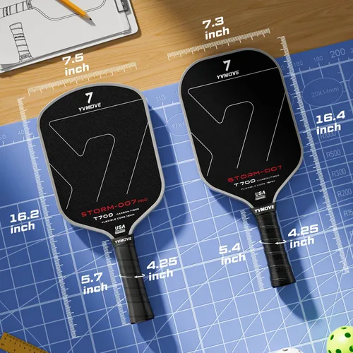 Vista 7 de USAPA Approved 6-Layer Construction T700 Carbon Fiber Pickleball Paddle, 16mm Thermoformed Pickleball Racket with High Spin & Extended Grip