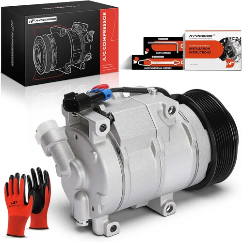 Vista 10 de A-Premium Compresor de aire acondicionado con embrague compatible con modelos John Deere, polea de 8 ranuras