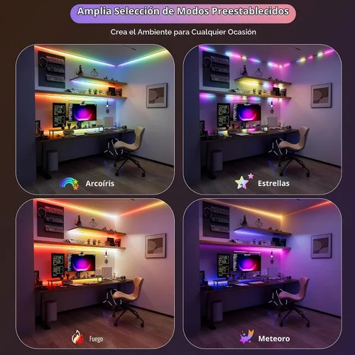Vista 3 de PAUTIX Tira de luces LED RGB Smart IC COB, 6.56 pies/6.6 ft direccionable con certificación UL de 24 V, cinta flexible de color multicolor, funciona