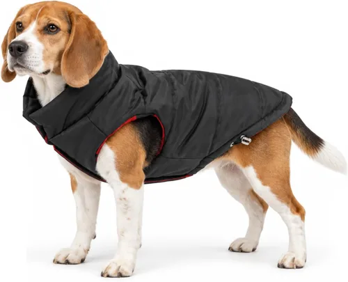 Vista 21 de DJANGO Abrigo de invierno reversible para perros con acolchado – Chaqueta de invierno cálida para perros y abrigo aislante repelente al agua