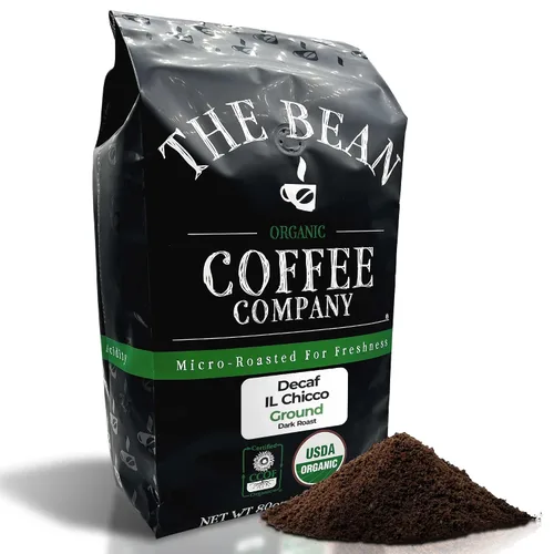 Vista 21 de The Bean Organic Coffee Company - Grano Aloha DECAF procesado con agua (avellana hawaiana), tostado medio, café molido, bolsa de 16 onzas, Café