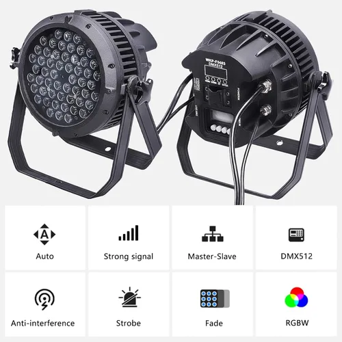 Vista 3 de Luces llevadas de la etapa, luz llevada impermeable del par de 54x3w RGBW, IP67 Dmx llevada al aire libre Uplight