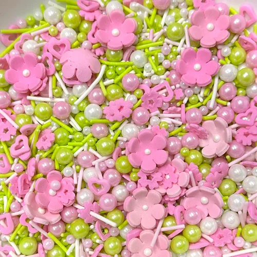 Vista 18 de Gránulos comestibles de Nonpareils azules y blancos de 2mm, mini perlas para decorar pasteles, caramelos de azúcar, galletas, magdalenas