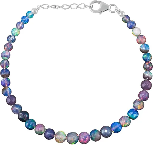 Vista 7 de Multi Gemstone Dainty Choker Bracelet