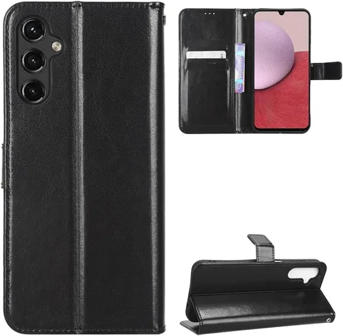 Vista 23 de Funda para Boost Mobile Celero 5G + Funda de piel con tapa para Boost Mobile Celero 5G Plus, color negro