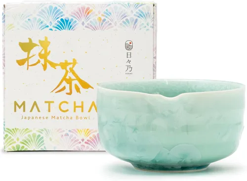 Vista 9 de HIBINO Juego Matcha Kit de matcha japonés de 5 piezas, Crystal Shell Cáscara de cristal verde 5pc