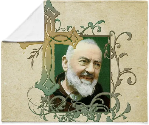 Vista 4 de CafePress Padre Pio - Manta de forro polar súper suave, 60 x 50 pulgadas