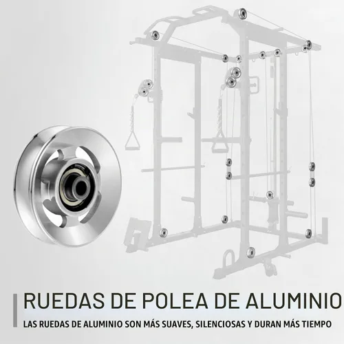 Vista 2 de Mikolo Jaula de Potencia, Rack de Potencia con Sistema de Cruce de Cables, 1500LBS Rack para Sentadillas con Sistema de Jalón LAT, Jaula de Negro