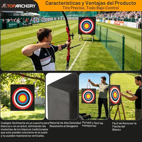 Vista 5 de TOPARCHERY Objetivo de tiro con arco de espuma de 20 pulgadas de alta densidad para patio trasero, objetivo de cuchillo de lanzamiento