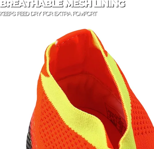 Vista 6 de Botines de fútbol para niños y niñas, suela de goma para niños pequeños y grandes, zapatos duraderos de fútbol al aire libre