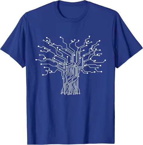 Vista 21 de Electronics Technician Binary Tree - Electrical Engineer T-Shirt Asphalt Grey