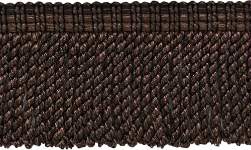 Vista 5 de Colección Veranda de 3" (7,5 cm) de largo, borde de flecos de lingote de punto elegante (estilo # BFV3) negro carbón #VNT30 (negro azabache) paquete