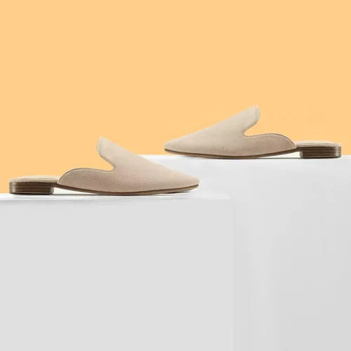 Vista 6 de MUSSHOE - Zuecos para mujer, planos, cómodos y puntiagudos