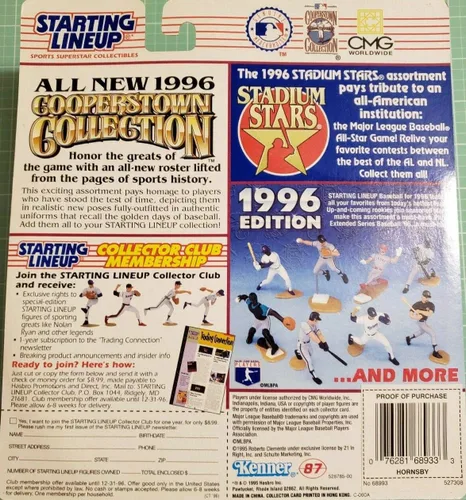 Vista 2 de Starting Lineup 1996 Rogers Hornsby MLB Cooperstown Collection Figura de béisbol
