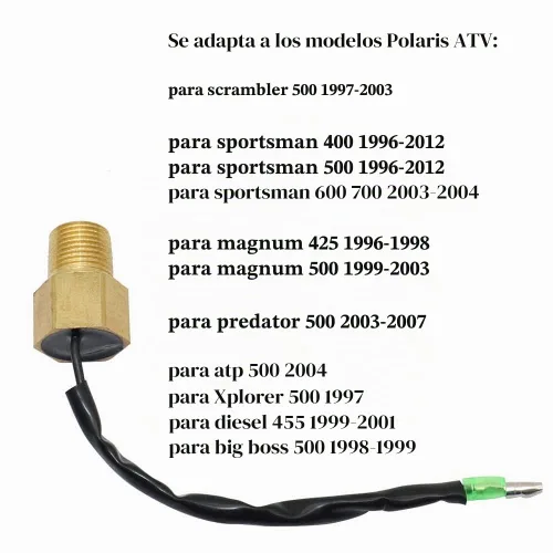 Vista 2 de Sensor de temperatura térmica de luz caliente 3085352 Complatiple con Polaris Sportsman Magnum Scrambler Predator 400 425 500 Interruptor de sensor