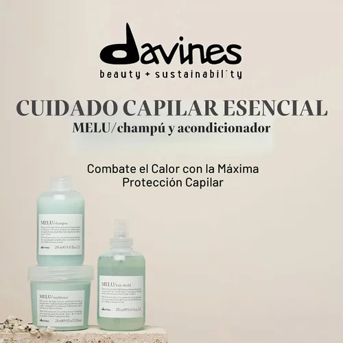 Vista 2 de Davines Champú MELU, limpieza antirotura para cabello largo o dañado