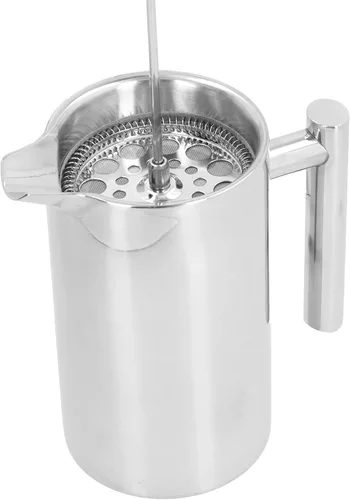 Vista 8 de Percoladora de café, 8.5 x 6.8 x 4.1 pulgadas, 33.8 fl oz, olla de café estable en forma de U sin goteo, hervidor de acero inoxidable de doble capa