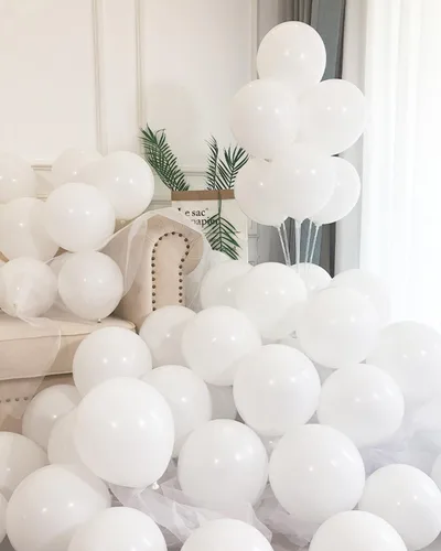 Vista 8 de Globos de helio de látex negro de 12 pulgadas para decoraciones de fiestas, paquete de 50