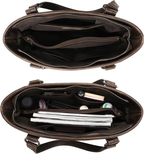 Vista 4 de Trinity Ranch Tooling Collection - Bolso oculto con flecos para mujer bolsos de moda occidental con cartera