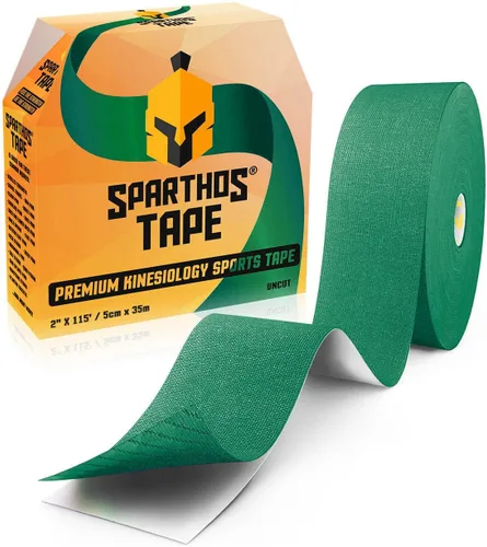 Vista 8 de Kinesiology tape spartan tape apoyo perfecto para athletic kinesiología, Rollo de velcro, recuperación y fisioterapia guía. Uncut rollo de 115 pies