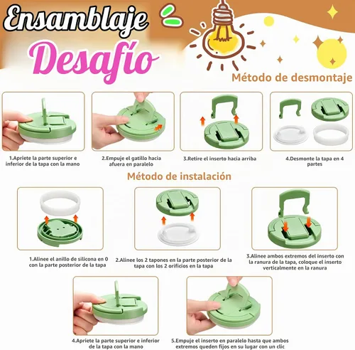 Vista 3 de Tarro de comida aislado al vacío de 20 onzas con tapa de hebilla, termo de sopa para niños de comida caliente, boca ancha, a prueba de fugas