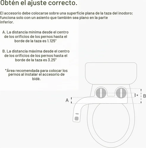 Vista 6 de Brondell FSP-250 FreshSpa Thinline Accesorio esencial de bidé de precisión para asientos de inodoro con presión de agua ajustable, control de brazo