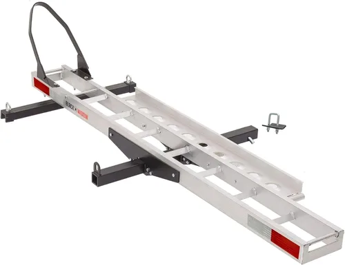 Vista 12 de Porta bicicleta/motocicleta Black Widow amc-400 gancho montado deportivo Roll-on / off, self-storing ramp, anti-wobble, youth bike adapter, car
