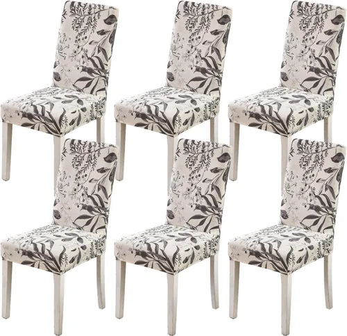 Vista 45 de HZDHCLH Juego de 4 fundas para sillas de comedor color burdeos, fundas elásticas de elastano para sillas Parsons, paquete de 4, fundas de asiento