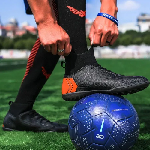 Vista 8 de NCNDB Zapatillas de fútbol unisex para interiores y jóvenes para entrenamiento atlético equipo de fútbol