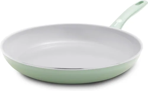 Vista 18 de GreenPan Dover - Sartén antiadherente de cerámica saludable de 10 pulgadas, sin PFAS, apta para lavavajillas, mango de agarre cómodo, gris