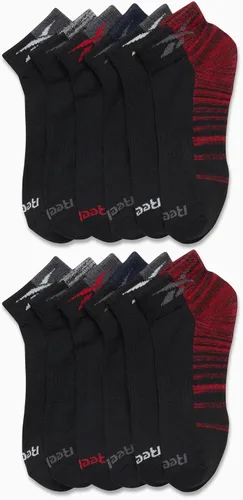 Vista 2 de Reebok Calcetines atléticos para hombre con cojín cómodo (paquete de 12)