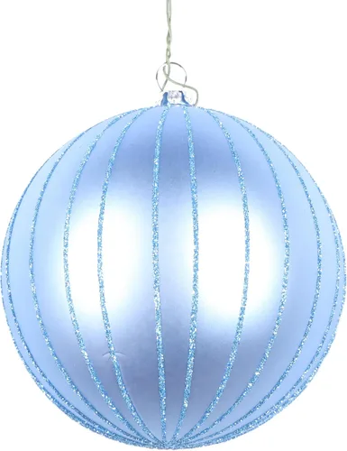 Vista 31 de Vickerman Adorno navideño de bola de avena mate con purpurina de 5 pulgadas. Incluye 4 piezas por bolsa.