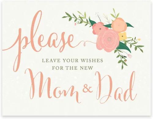 Vista 12 de Andaz Press Colección de rosas florales para baby shower, juegos, actividades, decoraciones, tarjetas de consejos para mamá y papá, paquete de 20
