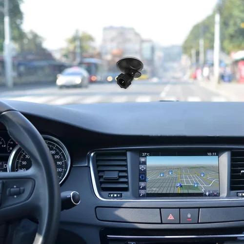 Vista 7 de Car Dashboard Cam Mount Suction Cup Holder with 360° Ball Head Base for Windshield, High Temperature Resistant Car Camera Mounting System for