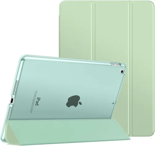 Vista 42 de MoKo - Funda compatible con iPad 2019, fina, ligera, inteligente, carcasa, cubierta de soporte con protector trasero traslúcido esmerilado 1-Oro Rosa