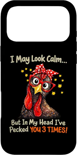 Vista 22 de I May Look Calm But in My Head Ive Pecked You 3 Times Funny Case for iPhone XR