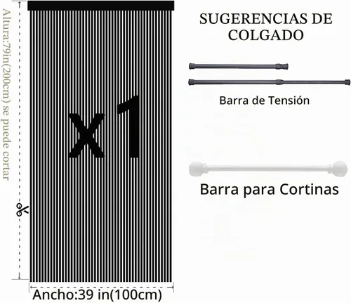 Vista 5 de HSYLYM - Cortinas de cuerda de espaguetis para puertas con borlas de privacidad, marco de puerta, hippy, pared, cocina, pasillo, bohemia, cortinas