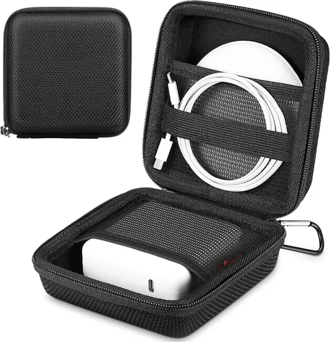 Vista 8 de FINPAC Funda de cargador para MacBook, pequeña bolsa organizadora Negro y gris