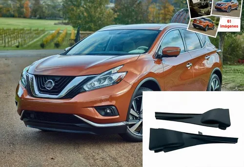 Vista 2 de Para Nissan Murano 2015-2017 limpiaparabrisas delantero cubierta de cubierta de guardabarros izquierdo y derecho a capó capó lateral panel de ajuste