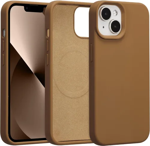 Vista 624 de Funda magnética de silicona para iPhone 13 Pro, color blanco antiguo [Compatible con Magsafe] [Forro de microfibra suave antiarañazos], funda