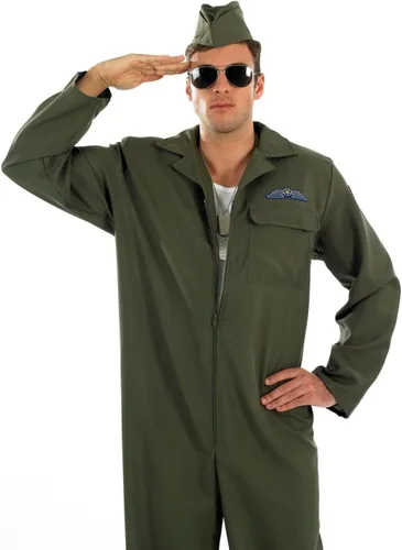 Vista 2 de fun shack Traje de vuelo para hombre, trajes de vuelo para hombres, disfraz de piloto de combate para hombre, mono de la fuerza aérea para hombres