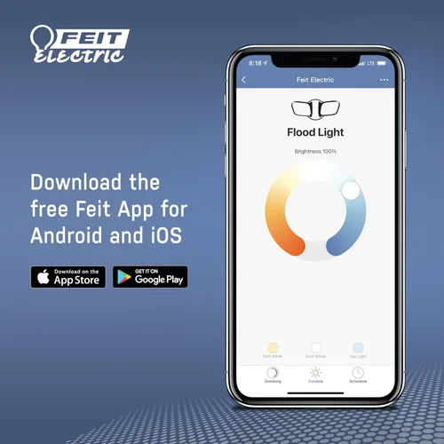 Vista 8 de Feit Electric CFC40/927CA/FIL/AG Bombilla LED inteligente, WiFi, regulable, no requiere concentrador, compatible con Alexa o Google Assistant