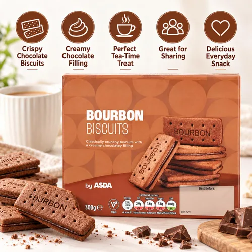 Vista 4 de Asda Galletas Bourbon 10.58 oz