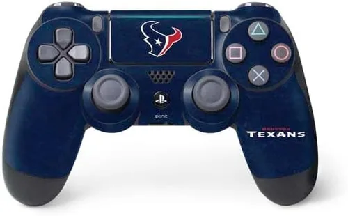 Vista 9 de NFL Houston Texans Skin para mando de PS4 Pro/Slim – Houston Texans blanco y negro