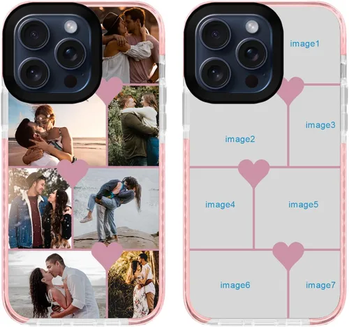 Vista 19 de Funda personalizada para iPhone 12 mini, funda personalizada con collage de fotos con múltiples imágenes, funda personalizada para cumpleaños