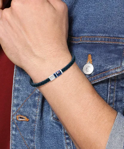 Vista 3 de Joyería Tommy Hilfiger, Pulsera de cuero trenzado para hombre