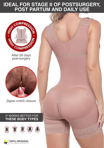 Vista 3 de MARIAE 9382 Colombian BBL Stage 2 Liposuction Compression Garments After Surgery Butt Lifter Shapewear for Women