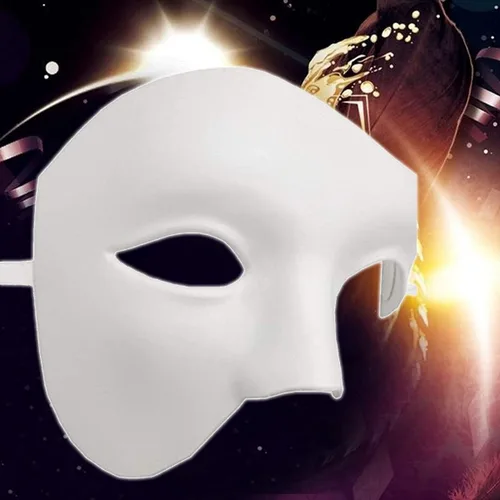 Vista 4 de IDOXE Mens Half Face Mask Phantom of The Opera Mask Vintage Design Venetian Mask for Masquerade Party