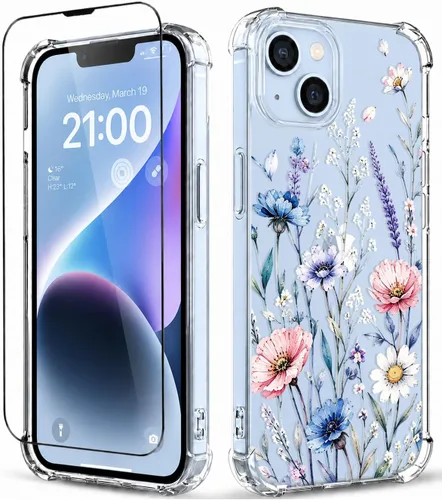 Vista 108 de Funda para iPhone 13 y iPhone 14 (6.1 pulgadas) con protector